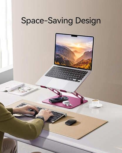 Foldable Aluminum Laptop Stand for 10-17.3" Laptops, Height Adjustable Portable - Image 5