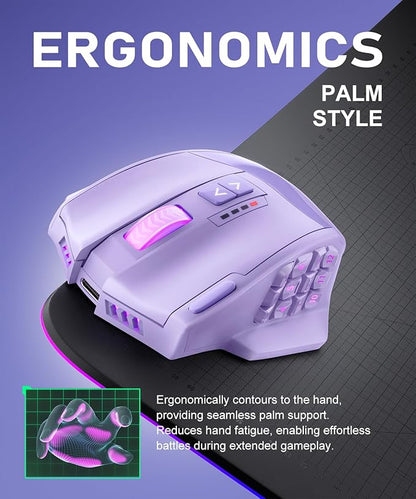 UtechSmart Venus Pro Wireless MMO Gaming Mouse, 000 DPI Optical Sensor - Image 4