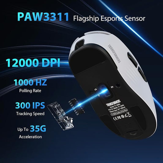 Transformers GM04 63g Lightweight Wireless Gaming Mouse, 12000 DPI, PAW3311 - Image 2