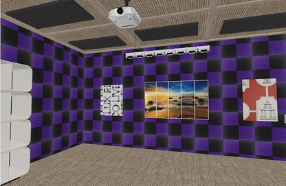 96 Pack Black/purple 12 "X 12 "X1" Acoustic Panels Studio Soundproofing Foam - Image 3