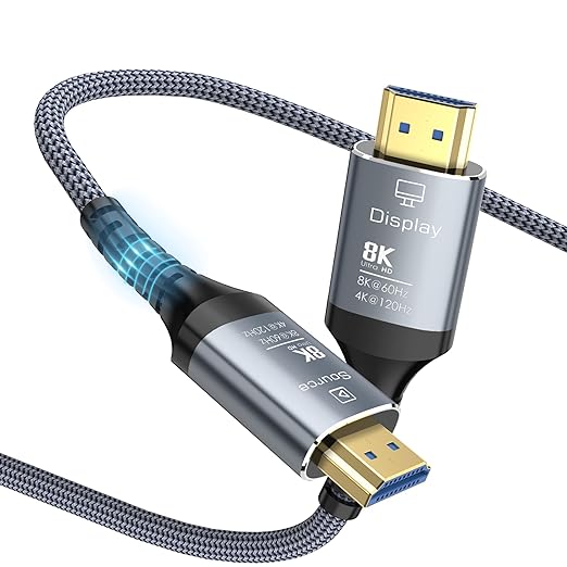 8K Fiber Optic HDMI Cable 20FT, 48Gbps Ultra High Speed Long HDMI 2.1 Cord by Anehmeta