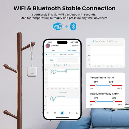 Sainlogic SA3 Smart Portable Weather Station, WiFi Indoor Outdoor Thermometer - Image 3