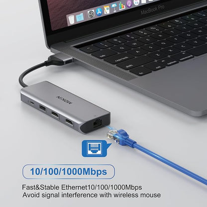 MacBook Pro Docking Station Dual Monitor MacBook Pro HDMI Adapter, 9 in 1 USB C - Image 7