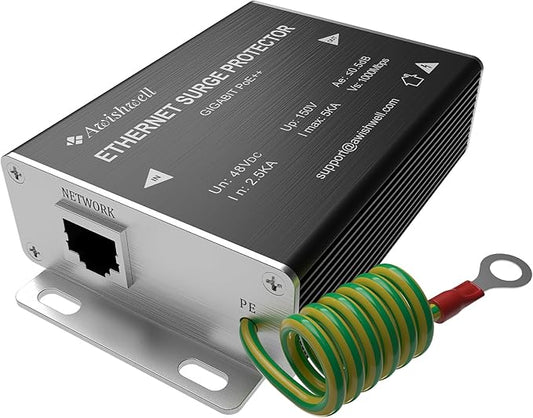 Ethernet Surge Protector Gigabit, Ethernet Lightning Arrestor PoE++ by Awishwell