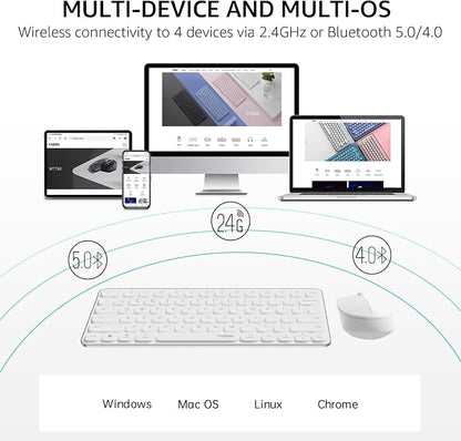 Rapoo 9010M Multi-Device Keyboard and Mouse Combo, 2.4GHz/Bluetooth 5.0/4.0 - Image 2