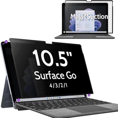 Privacy Screen for 10.5 Inch Surface Go 4/3/2/1, MagicSuction™ Removable Anti by peslv