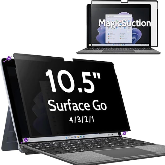 Privacy Screen for 10.5 Inch Surface Go 4/3/2/1, MagicSuction™ Removable Anti by peslv