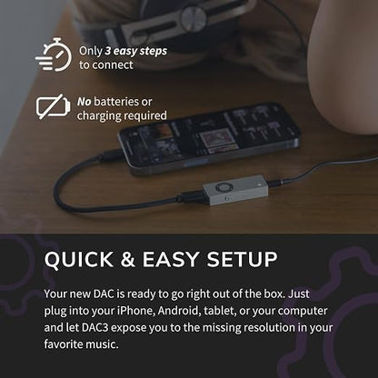 Audioengine DAC3 32-Bit Mobile Headphone Digital to Analog Converter - Image 9