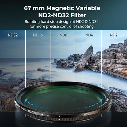 SmallRig 5-in-1 Magnetic 67mm Lens Filter Kit: VND + CPL + Black Mist 1/4 + - Image 2