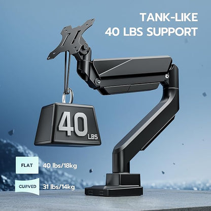 ARES WING Ultrawide Single Monitor Arm, Heavy Duty Monitor Mount - Image 3