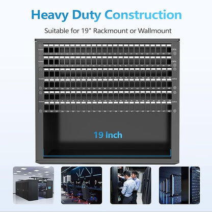 CableGeeker 1U 24 Port Keystone Patch Panel - Image 6