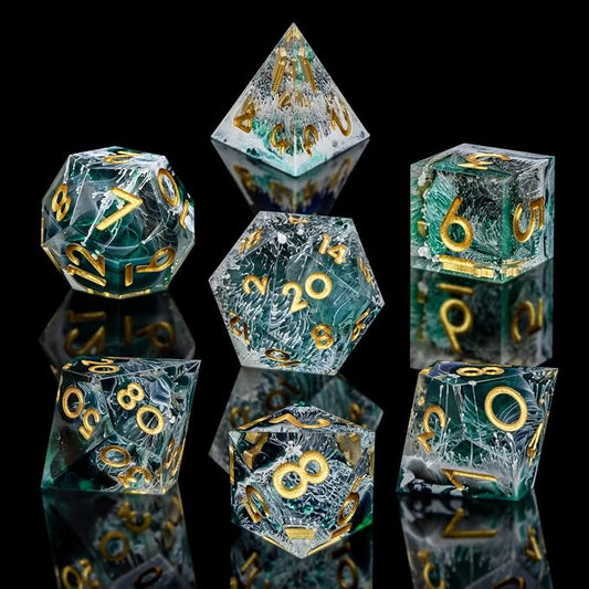 ARUOHHA Sharp Edge Dice DND Resin Translucent Dice Set - Image 2