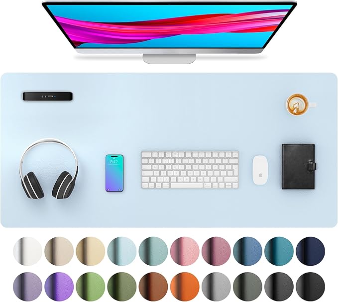 Aothia Leather Desk Pad Protector, Mouse Pad, Office Desk Mat, Non-Slip PU by Aothia