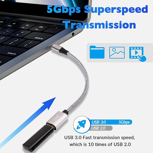 USB to Micro USB Adapter 4 Pack, Unidirectional Micro USB Male to USB Female - Image 2