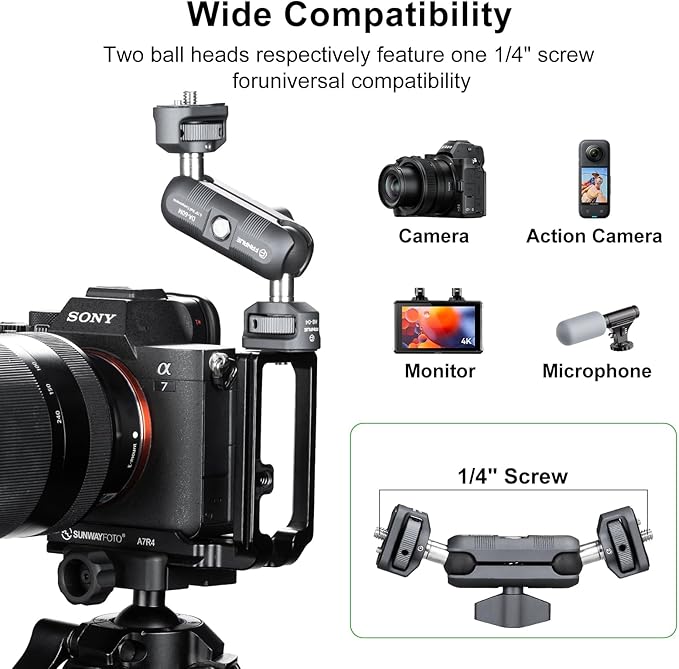 FANAUE Mini Articulating Arm Mount Camera Accessories Compatible - Image 3