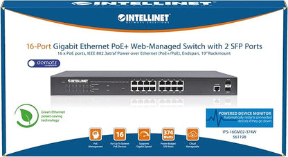 Intellinet 16 Port Gigabit Managed PoE Switch - Image 9