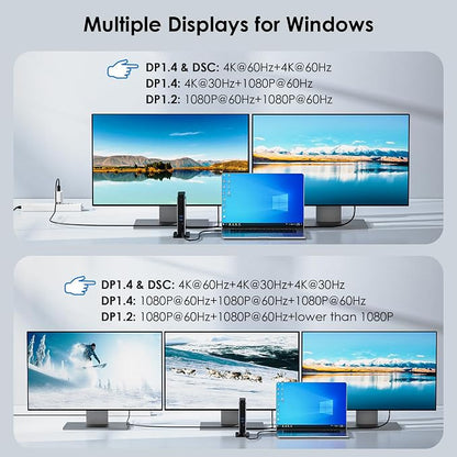 WAVLINK Laptop Docking Station 3 Monitors, 11-in-1 USB C Docking Station - Image 5