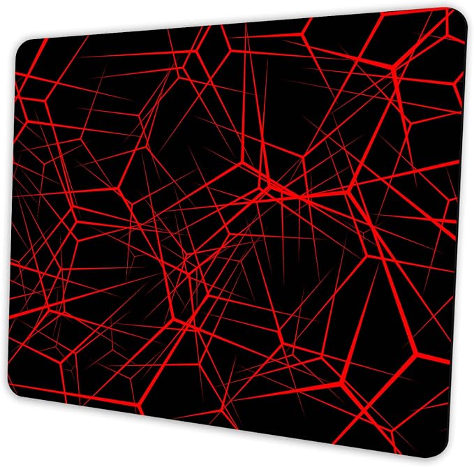 Abstract Lines Mouse Pad Personalized Design, Non-Slip Surface, Rubber Base by Shalysong