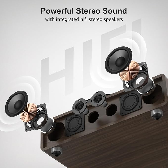 Vinyl Record Player Built in HiFi Stereo Speakers BT Wireless Input Belt Drive - Image 4