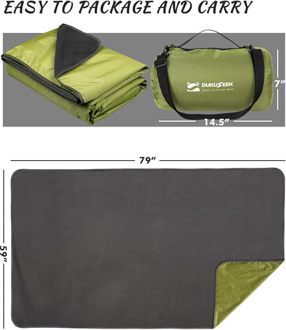 DUKUSEEK Waterproof Blanket Outdoor, Hooded Blanket Poncho - Image 5