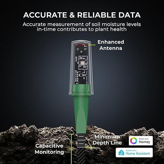 THIRDREALITY Smart Soil Moisture Sensor Gen2 3Pack, Zigbee hub Needed, nhanced - Image 3