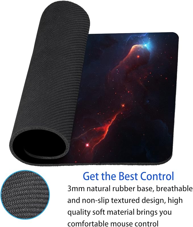 Space Galaxy Mouse Pad Personalized Design Customized Square Office Rubber - Image 4