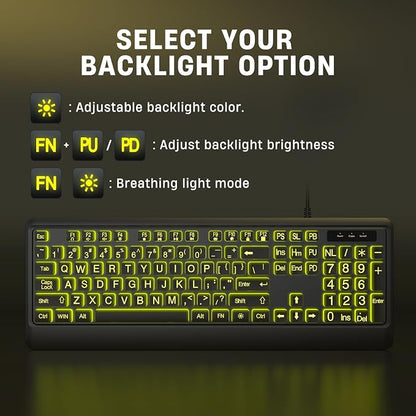 Large Print Keyboard - Image 5