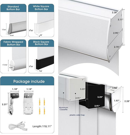 SmartWings Motorized Light Filtering Shades, Work - Image 6