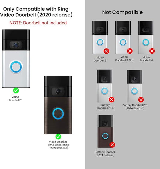 No-Drill Adhesive Doorbell Mount Compatible - Image 2