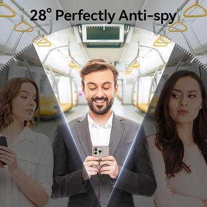 SMARTDEVIL 2+2Pack for iPhone 15 Pro Privacy Screen Protector - Image 3