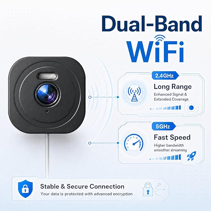 4MP 2K Window Camera, No Glare Thru-Glass Full-Color Night Vision, 2.4GHz & - Image 7