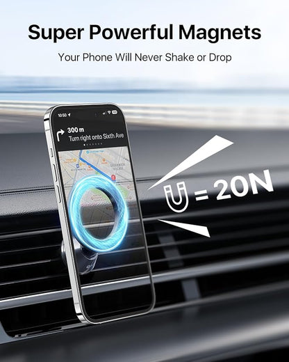 andobil for Magsafe Car Mount All Metal Magnetic Car Phone Holder for Samsung - Image 2
