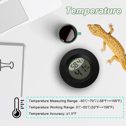 Reptile Thermometer and Humidity Gauge Digtal Terrarium Thermometer Circular - Image 4