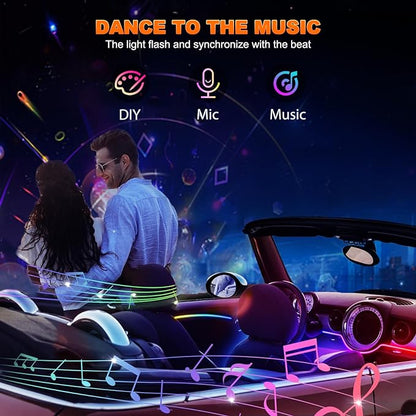 Jushope Interior Car LED Strip Lights, Acrylic LED Lights - Image 4