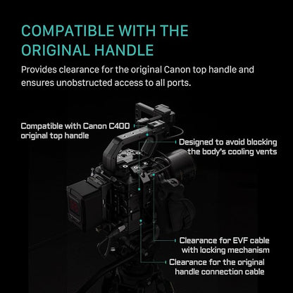 Tilta Camera Cage Kit for Canon C400 | Mounts via Arri Rosette, NATO Rail - Image 9