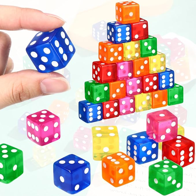 36 Piece 19 mm Casino Style Craps Dice Sets Acrylic and Translucent D6 Dice - Image 3
