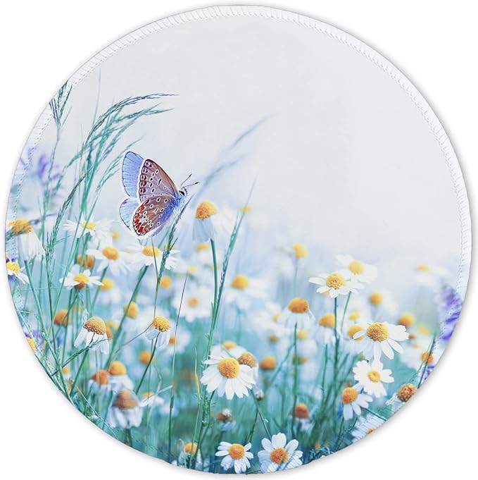 ITNRSIIET Round Mouse Pad with Stitched Edge Premium-Textured Waterproof by +ITNRSIIET