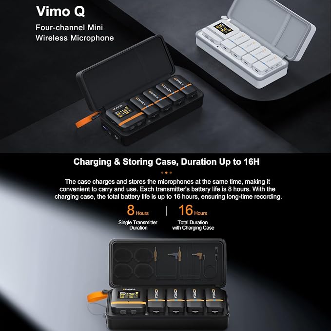 comica Vimo Q Four-Channel Mini Wireless Lavalier Microphone System - Image 6
