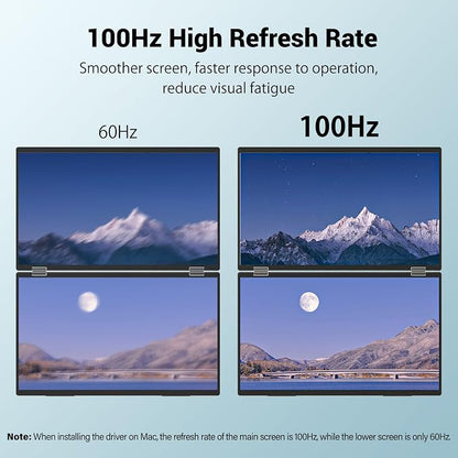 InnoView 18.5" 100Hz Dual Portable Monitor Built-in Speakers 115% sRGB - Image 3