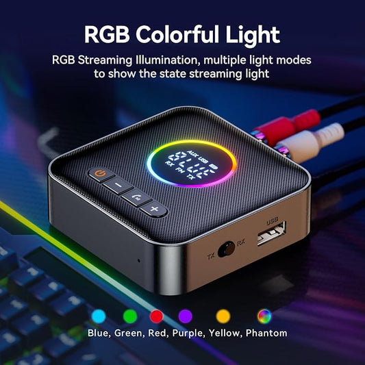 Bluetooth 5.4 Transmitter Receiver 3-in-1 Bluetooth Adapter HiFi Audio Receiver - Image 2