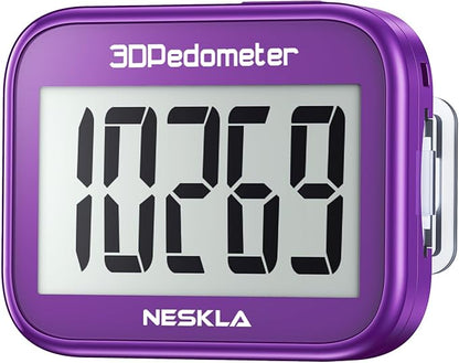 3D Pedometer for Walking, Simple Step Counter by NESKLA