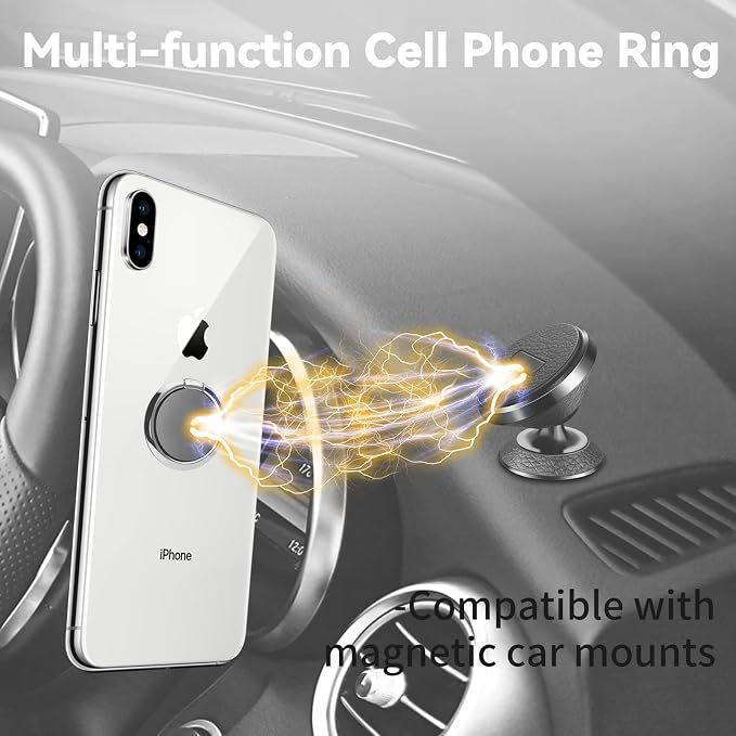 Metal Cell Phone Ring Holder Finger Ring Stand, 360 Degree Rotation Ring - Image 6