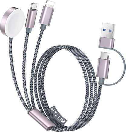 Temdan for Travel Vacation Essentials, 3 in 2 USB C Cable for Apple Watch by Temdan