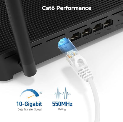 Cable Matters 10Gbps 5-Pack Snagless Short Cat 6 Ethernet Cable - 1ft - Image 3
