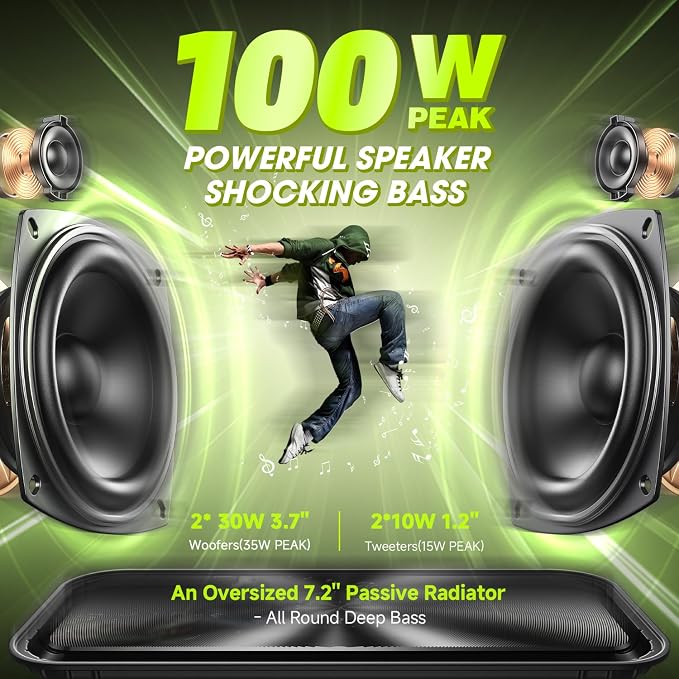 W-KING Portable Loud Bluetooth Speaker Wireless, 100W Max IPX6 Waterproof - Image 2