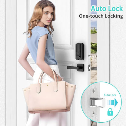 Hunnay Smart Locks for Front Door, Front Door Lock Set, Keypad Deadbolt - Image 4