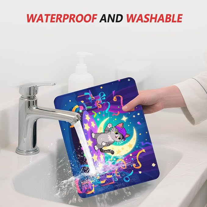 ITNRSIIET Mouse Pad Non-Slip Rubber Base Smooth Surface Stitched Edges - Image 6