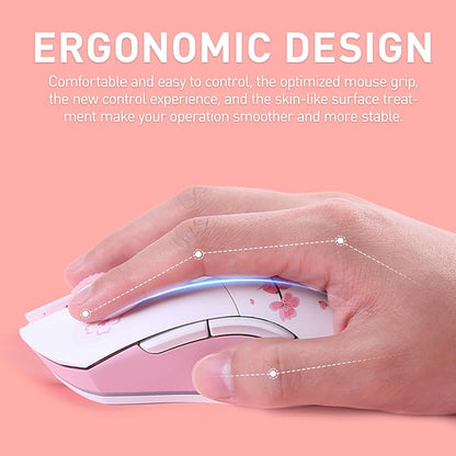 DAREU Sakura Pink Wireless Gaming Mouse - Image 5
