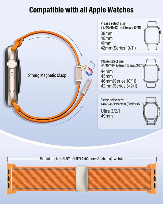 Stretchy Band Compatible with Apple Watch Bands 40mm 38mm 41mm 42mm 44mm 45mm - Image 2