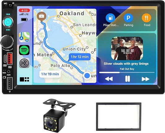 2 DIN Car Stereo Wireless Carplay&Android Auto, USB-C Head Unit 7” Touch Screen by Upriding